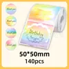 Papel de etiqueta térmica con degradado de color transfronterizo para PhomemoM110, papel térmico de cuatro pruebas Makelife.