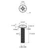 Tornillo de máquina de cabeza redonda con ranura cruzada y cabeza plana pequeña de acero inoxidable 304 GB823, tornillo de cabeza redonda pequeña M2M2.5M3M3.5M4