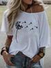 Camiseta de manga corta para mujer, popular en Amazon, nueva camiseta estampada de moda, 1688 Alibaba, nueva en línea
