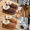 Botas de Algodón para Niñas Otoño e Invierno 2026 Modelo Nuevo Zapatos Resistentes al Frío para Niños Mayores, Botas de Cuero Forradas de Felpa Versátiles de Moda para Uso en Exteriores