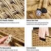 Cesto de Roupa de Rattan Estilo Casa, Extra Grande, Adequado para Armazenamento de Itens Diversos de Restaurante de Hot Pot, Cesto de Roupa, Organizador de Colchas, Dobrável