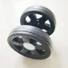 Accesorios para ruedas de cochecito de mimbre sintético, rueda de dirección y freno de mimbre sintético tejido para cochecito de bebé, rueda de cochecito de bambú y mimbre tejido a mano para bebés y niños