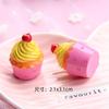Simulação Brilhante Macarrão Creme Cupcake Estéreo Alimentos Acessórios DIY Desktop Food Play Pequenos Enfeites Modelo de Bolo