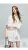 Conjunto de Linho de Alta Qualidade Estilo Francês com Camisa e Shorts para Mulheres, Novo Estilo de Verão, Conjunto de Duas Peças Respirável Casual Relaxado