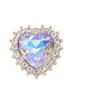 Nuevo Enchapado Electrogalvánico Micro-Pavé Diamantes de Imitación Encaje Corazón Forma de Corazón de Durazno Aleación Accesorios Joyería Accesorios para el Cabello para Niños Ropa Material de Corazón