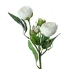Flor artificial camelia flor falsa europea rosa de té Lulian flor de mesa decoración del hogar boda outlet de fábrica de flores artificiales