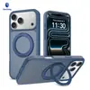 Transfronterizo adecuado para Apple 18 Pro Max funda con soporte giratorio de 360 grados 17 Pro magnética con sensación de piel 16 funda de teléfono al por mayor
