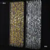 Novos Adereços de Casamento Estilo Dinheiro Antigo Cortina de Contas para Teto Decoração de Casamento Decoração de Fundo Cortina de Fio com Lantejoulas Douradas