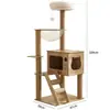 Árbol para gatos, cama para gatos, villa para gatos, juguetes para gatos, cápsula espacial, diseño que ahorra espacio, estructura de escalada de varios niveles, plataforma de salto, adecuada para todas las estaciones, villa para gatos