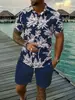 Sitio independiente transfronterizo europeo y americano Conjunto de camisa de manga corta con estampado 3D para traje casual de hombre Amazon