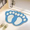 Tapete de Banheiro Fofo em Formato de Urso, Falso Caxemira, Absorvente de Água, Antiderrapante, Remove Poeira, Espessado, Durável, Fácil de Cuidar