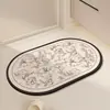 Alfombrilla Sencilla para Suelo de Baño Barro de Diatomeas Absorbente de Agua Secado Rápido Felpudo Antideslizante Baño Fácil de Cuidar Alfombra de Baño para el Hogar