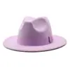 Chapéus Novos de Aba Larga para Outono e Inverno para Homens e Mulheres, Chapéus de Jazz de Lã Modernos Estilo Coreano, Cartolas Estilo Britânico Cmn047