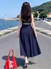 Vestido de verano sin mangas para niña, ropa infantil, vestido tipo tank top sin espalda para niña, vestido de playa estilo vacación en la playa