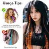 Extensiones de Cabello Europeas y Americanas de Comercio Exterior Clip-In Sin Costuras Estampado de Leopardo, Mechones de Cabello de Colores, Mechas, Teñido para Colgar en la Oreja, Mechones Falsos de Colores, Invisibles Sin Costuras