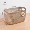Cesta de Armazenamento para Sala de Estar de Rattan Sintético Cesta de Armazenamento DIY para Lanches e Brinquedos Ferramenta Mágica Organizadora para Roupas, Brinquedos e Lanches Domésticos