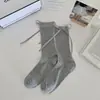 Pés Super Fairy Ribbon Bow Meias Femininas Estilo Coreano Ins Meninas Meias Finas Malha Respirável Meias Ocas para Crianças