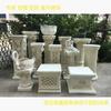 Adereços de estrada de casamento de estilo europeu ao ar livre coluna quadrada de gesso romana suporte de flores base de vaso de flores ornamentos decorativos de chão