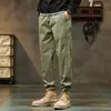 Calça Masculina Estilo Primavera e Outono Marca Tendência Americana Solta Harem Cargo Pants 2026 Nova Calça Casual de Primavera para Homens