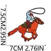 52 Peças Misturadas Tema Denim Ocidental Bordado Tecido Adesivos Patch Patch para Patch de Patch para Crânio de Patch para Roupas Cacto Decorativo