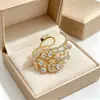 Broche de Tulipán de Zirconia de Alta Gama Xiliang Feizi Corsage de Tulipán Colorido Estilo Coreano Pin de Regalo Elegante Venta al por Mayor