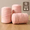 Fio de Algodão Oco 2mm, Fio de Algodão Redondo 2mm para Tricô DIY Feito à Mão, Crochê de Chapéus e Confecção de Bolsas de Praia