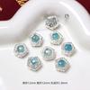 Cuentas porosas de color azul océano natural bañadas en plata y cobre que conservan su color, hechas a mano, para hacer tú mismo, pulseras, collares, accesorios con cuentas.