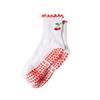 Calcetines de yoga para mujer, calcetines de caña media con dispensador antideslizante, encaje de hongo, bordado de cereza, entrenamiento profesional, correr, Pilates