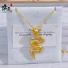 Loja de Ouro Pingente de Colar Cobra Estilo Antigo Banhado a Ouro com Strass e Acabamento Escovado, Ano da Cobra Zodíaco Pequena Cobra Corrente de Clavícula Acessório Versátil