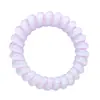 Lazo para el pelo de cordón de teléfono de gel grande, Accesorio de coleta dulce y sin costuras, Cuerda para el pelo transparente con estampado de seda