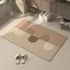 Alfombra de Piso Tejida de Lino para Baño 2026 Estilo Nuevo Entrada al Baño Absorción de Agua Secado Rápido Felpudo Antideslizante para Lavabo