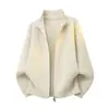 Cárdigan de Punto de Color Sólido Otoño e Invierno 2026 para Hombre, Comercio Exterior Transfronterizo, Corte Holgado, Doble Cremallera, Chaqueta Casual para Hombre