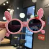 Gafas de Sol Polarizadas Infantiles con Orejas de Conejo de Dibujos Animados Bunny de Silicona Lindas Lindas Gafas de Sol para Bebé Niña