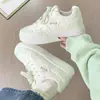 Gato Fofo Sapatos Brancos Sapatos Casuais Femininos Sapatos Esportivos de Solado Grosso Estilo Coreano Design Confortável Senso de Estilo Temperamento Estilo Acadêmico Tênis