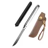 Navaja Plegable de Exterior 519 Navaja Portátil con Funda de Cuero Navaja de Camping Alta Dureza Navaja Afilada