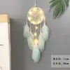 Apanhador de Sonhos Indiano Lua Branca Ornamento Pendurado Estilo Menina Sino de Vento Estilo Floresta Decoração de Quarto Presente de Aniversário Estrela Pena Wu