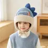 Gorro de Dibujos Animados Coreanos KT para Niños Gorro de Lana para Niños de 5 Años Gorro con Protección para los Oídos Otoño Invierno Cálido para Niñas Niños Mayores Gorro de Punto