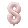 Globos de Foil Número Rosa Bebé de 32 pulgadas Tamaño Mediano Versión Americana Globos Azul Bebé Decoración de Escena para Fiesta de Primer Cumpleaños de Bebé