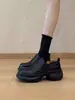¡Listo para enviar! Mocasines de plataforma redondos estilo retro para mujer, con tiras elásticas y un diseño que aumenta la altura.