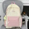 Mochila de estilo coreano ins con diseño de estrella de dibujos animados para mujer, gran capacidad, bolsa de estudiante estilo universitario, moderna, versátil y linda