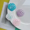 Pegatinas de concha grande con purpurina simulada para manualidades DIY, fundas de teléfono con pegamento de crema, Crocs, imanes de refrigerador, accesorios al por mayor