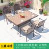 Mesa y Sillas de Azulejo de Aluminio Fundido para Exteriores para Hotel, Centro Comercial, Patio, Jardín, Mesa de Comedor Combinada de Aluminio Fundido al por Mayor