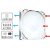 Zorro de Nueve Colas Luna Brillante Gabinete de Computadora de Escritorio Ventilador de Refrigeración Enfriado por Aire 12cm Blanco LED Colorido Luz Grande 4 Pines