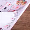 Calendário de Parede Desenho Animado Ano do Carneiro Caractere Fu Estampagem a Quente Relevo Calendário de Parede Destacável Lembrança de Reunião Anual da Empresa Calendário de Pendurar Logotipo Imprimível