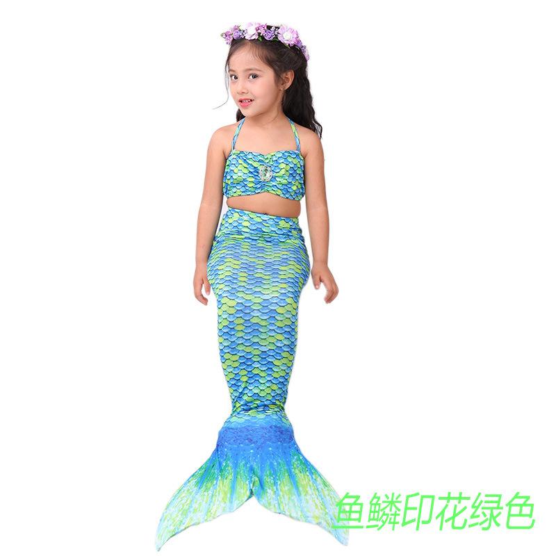 鱼鳞印花绿色05