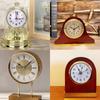 Reloj de cuarzo retro redondo con cabeza de campana con incrustaciones de artesanía vietnamita, hecho a medida.