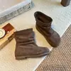 Botas para Niñas 2026 Otoño Nuevo Estilo Moda Infantil Chic Botas Birken Niña Botas de Cuero Retro Británico Niños Medianos y Grandes