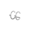 Novos clipes de orelha estilo ins transfronteiriços sem furo, ear cuffs vazados em formato C multicamadas personalizados, brincos de luxo leve de alta qualidade