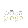 Pendientes de Aro Grandes Geométricos Retro Simples Europeos y Americanos, Pendientes Circulares Versátiles en Forma de C de Acero Inoxidable Sólido Grueso