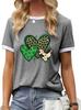St en blanco de color sólido transfronterizo. Día de San Patricio venta al por mayor manga corta AliExpress Amazon estación independiente Europa y Estados Unidos TEMU